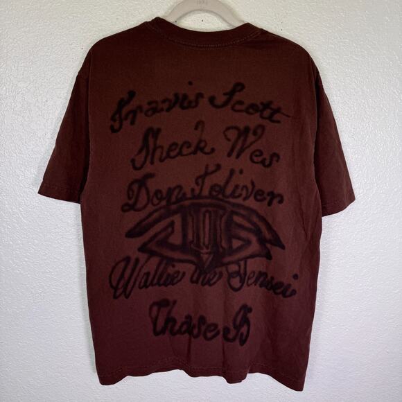 Travis Scott Jackboys 2 A1 Shirt Men Large Cactus Jack Brown Graphic Tee Tshirt - Picture 2 of 9